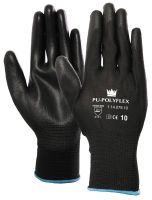 PU/polyester handschoen zwart 1 paar maat L/9