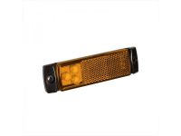 Zijmarkeringslamp 12/24V oranje 126x30mm LED