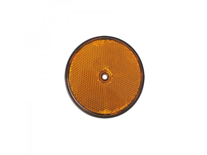 reflector oranje 80mm schroefbevestiging 